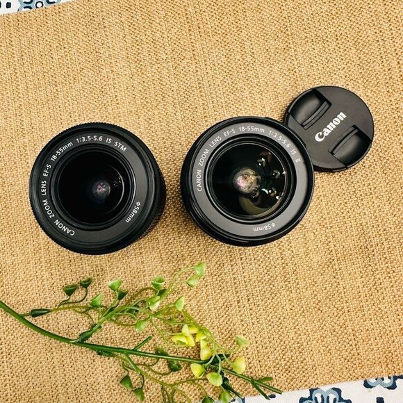 Canon EF-S 18-55mm f/3.5-5.6 IS II & IS STM SLR Zoom Lenses 2 Piece Set NEW - Picture 2 of 6